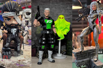 3d print and paint custom tabletop anime figure, miniatures for resin printing