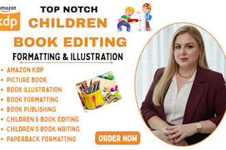 do children book editing write children story book format kids book illustration