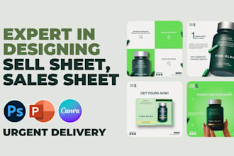 design business flyer, one pager, sell sheet, or sales flyer