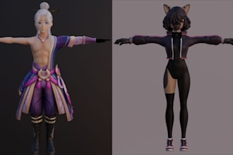 fix mmd koikatsu garrys mod 3d character model rig to animation blender ue5 game