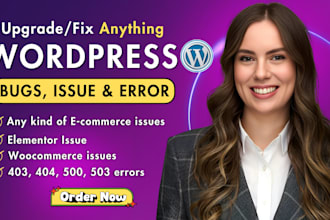 fix wordpress issues, wordpress bug fix, woocommerce fix, fix website