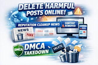 delete harmful posts online, reputation cleanup news, dmca takedown