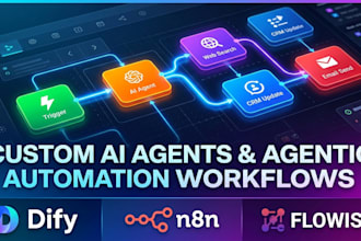 build a custom ai agent or agentic workflow with dify, n8n or flowise