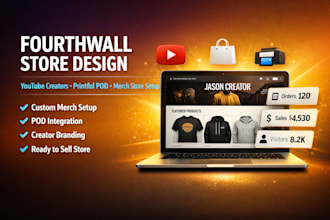 setup fourth wall website store design fourthwall merch creators printful pod