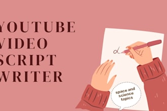 write engaging youtube scripts on space, universe and black hole
