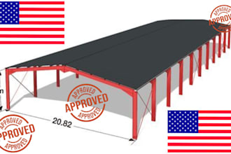 create steel structure, steel fabrication drawing, shop drawings, 3d modelling