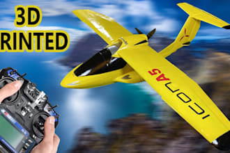 design custom 3d printed rc planes and sci fi aviation models