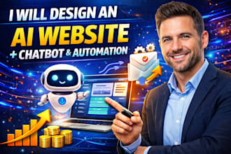 design an ai website with chatbot and automation