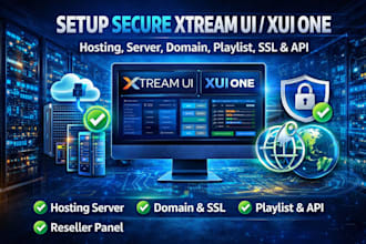 setup secure xtream ui, xui one with hosting server, domain playlist, SSL API