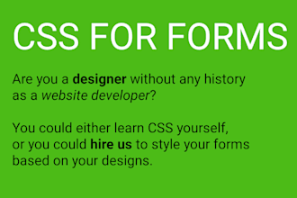 use CSS to style your website forms