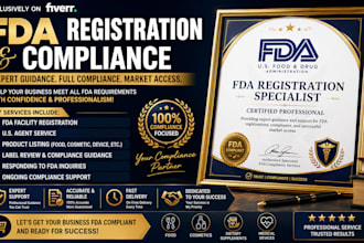 fda registration fda compliances label review cosmetic product listing US agent