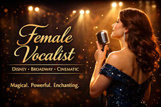 sing disney, broadway, jazz, musical theatre and classical female vocals