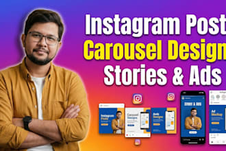 design instagram carousels, posts, story and ads