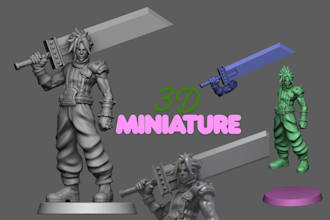 do 3d model, 3d miniature, warhammer, tabletop models, dnd miniature, mech model