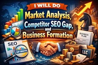 market analysis, competitor SEO gap, and business formation