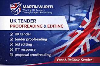 proofread UK tender proposal itt response compliance answer and method statement