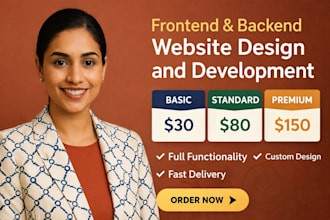 do frontend backend website design and development
