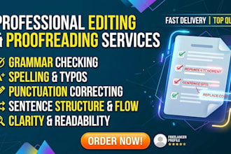 proofread and edit documents emails reports and articles