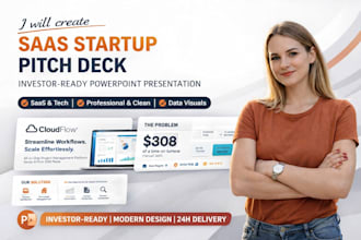 create saas startup pitch deck investor ready powerpoint presentation slide