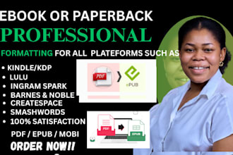 do ebook conversion from PDF, word, indesign into epub, kindle kpf, mobi