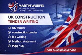 prepare building contract bid UK tender writing method statement pqq sq and hse