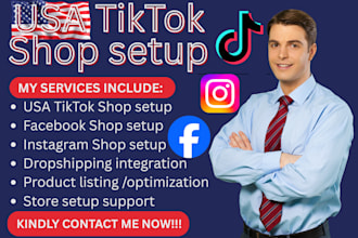 setup USA tiktok dropshipping shop facebook instagram shop for non USA sellers