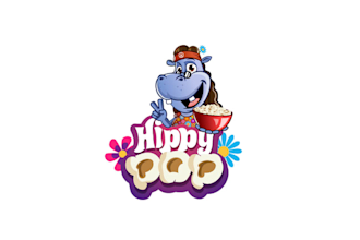 create a fun motivation corn logo for a popcorn company