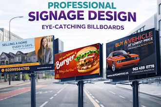 design modern billboard outdoor signage design roll up signboard design
