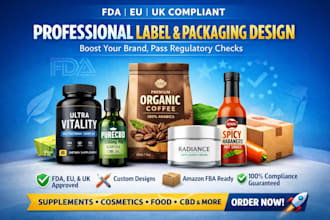 design and format your product label for fda, europe, eu, ukca, fca, mhra, fsvp