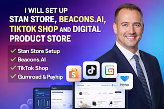 build a high converting stan store, beacons ai or digital product store