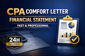provide CPA comfort letter and financial statement