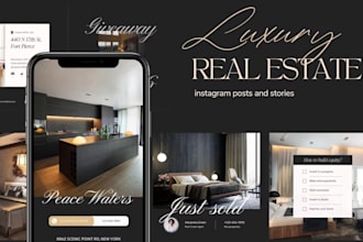 do canva social media template on real estate and ecommerce product promotion