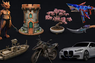 create roblox 3d models, props, cars, creatures and game assets for roblox game