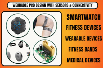 do end to end wearable pcb design and fitness tracker with sensors, connectivity