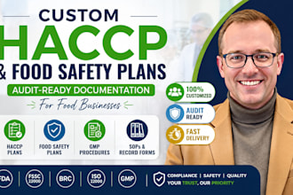 create audit ready haccp plans, food safety plans, and gmp procedures