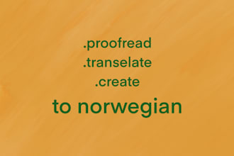 write or improve your text in norwegian