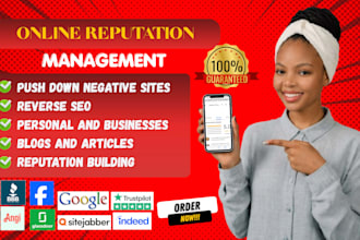 do online reputation management, reverse SEO and suppress negative links