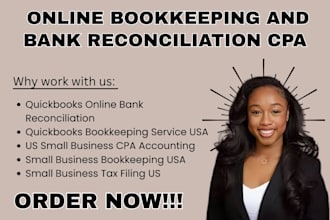 small business quickbooks online bookkeeping and bank reconciliation tax filing