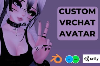 do custom vrchat avatar character anime vrc avatar furry avatar 3d vtuber model