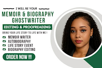 memoir ghostwriter autobiography manuscript book formatting biography writer