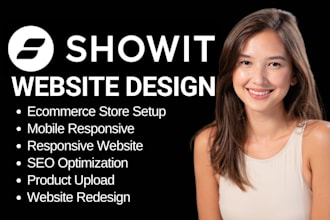 design redesign custom showit ecommerce website or customize showit template SEO
