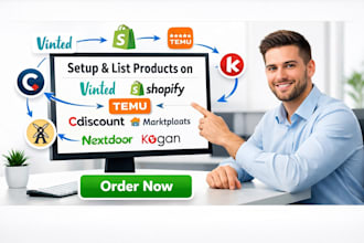 setup list products on takealot vinted shopify temu trendyol cdiscount nextdoor