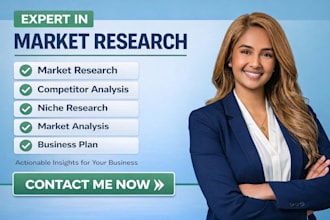 do market research, competitor analysis, niche research and market analysis