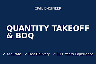 do accurate quantity takeoff and boq for construction projects