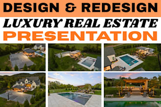 redesign luxury real estate presentation, listing brochure, digital pdf document