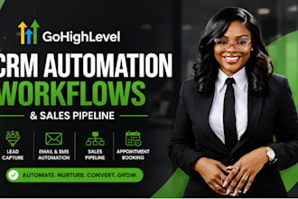 build gohighlevel CRM automation, workflows, and sales pipeline