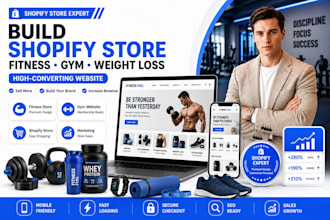 design fitness shopify store weight loss gym website shopify marketing