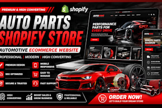 design auto parts shopify store car accessories website automotive ecommerce