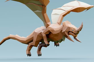 create low poly props for games