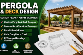 draft carport, pergola plan, and blueprint for city permit